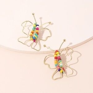 3/$30 💛 Beaded Abstract Butterfly Earrings